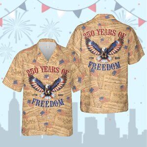 250 Years Of Freedom Gift, USA 250th Anniversary Hawaiian Shirt